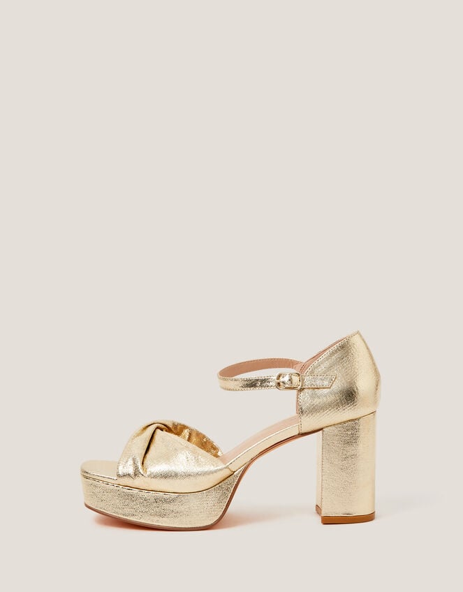 Hala Platform Heels, Gold (GOLD), large