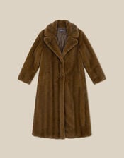 Winona Faux Fur Coat, Brown (CHOCOLATE), large