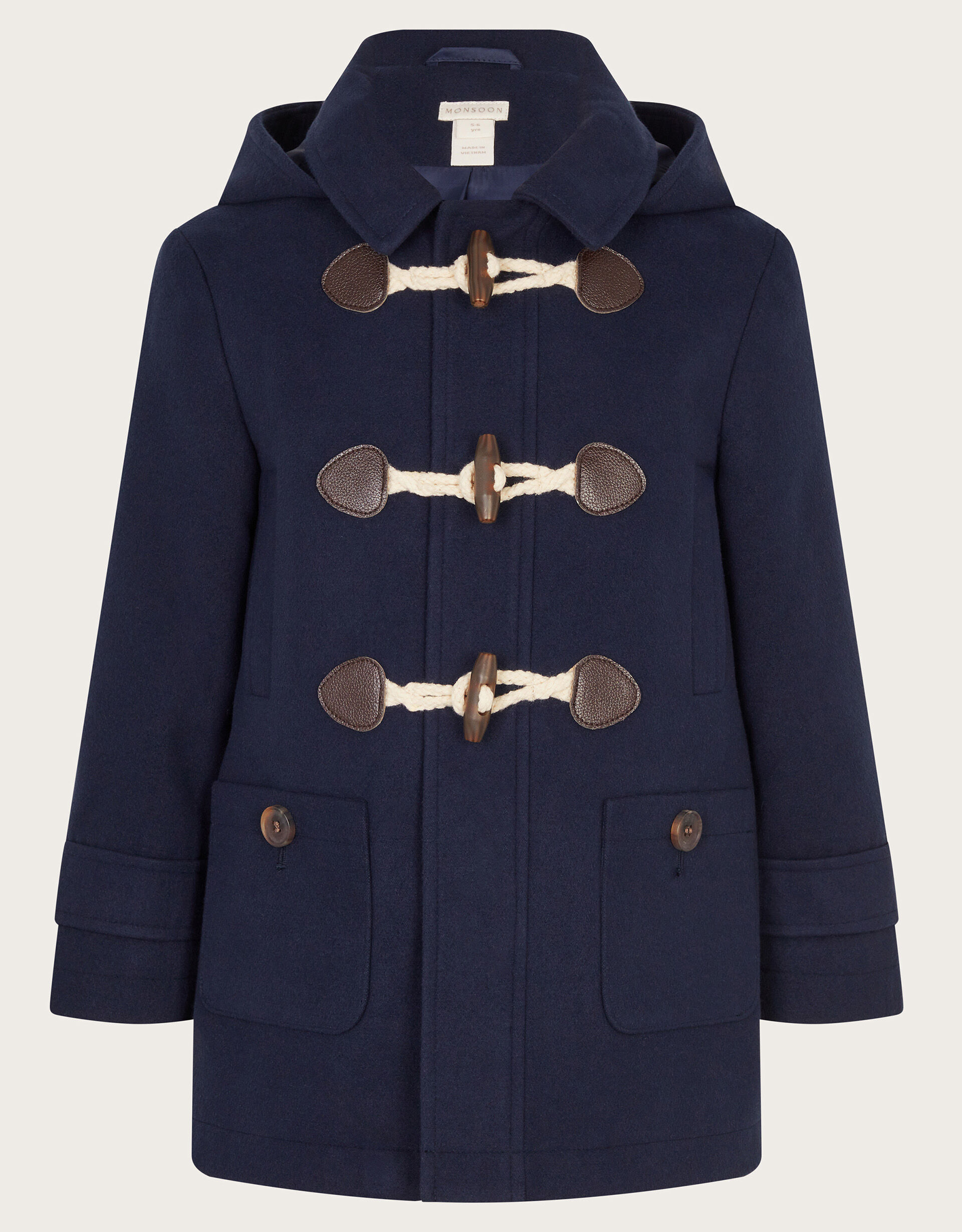 Hooded Duffle Coat Blue