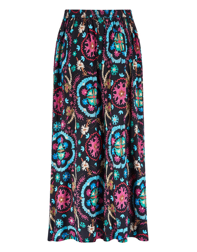 East Preeti Print Skirt, Black (BLACK), large