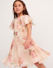 Leila Floral Sequin Party Dress, Multi (MULTI), large