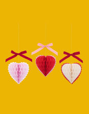 Meri Meri 3-Pack Honeycomb Heart Decorations, , large