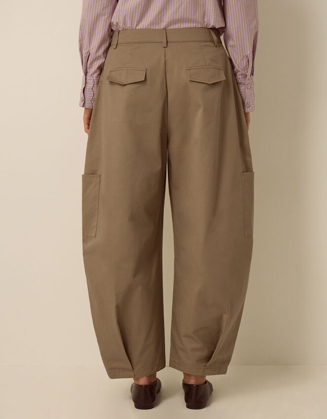 Evelyn Cargo Barrel Trousers, Camel (BEIGE), large