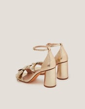 Emer Bow Metallic Heels, Gold (GOLD), large