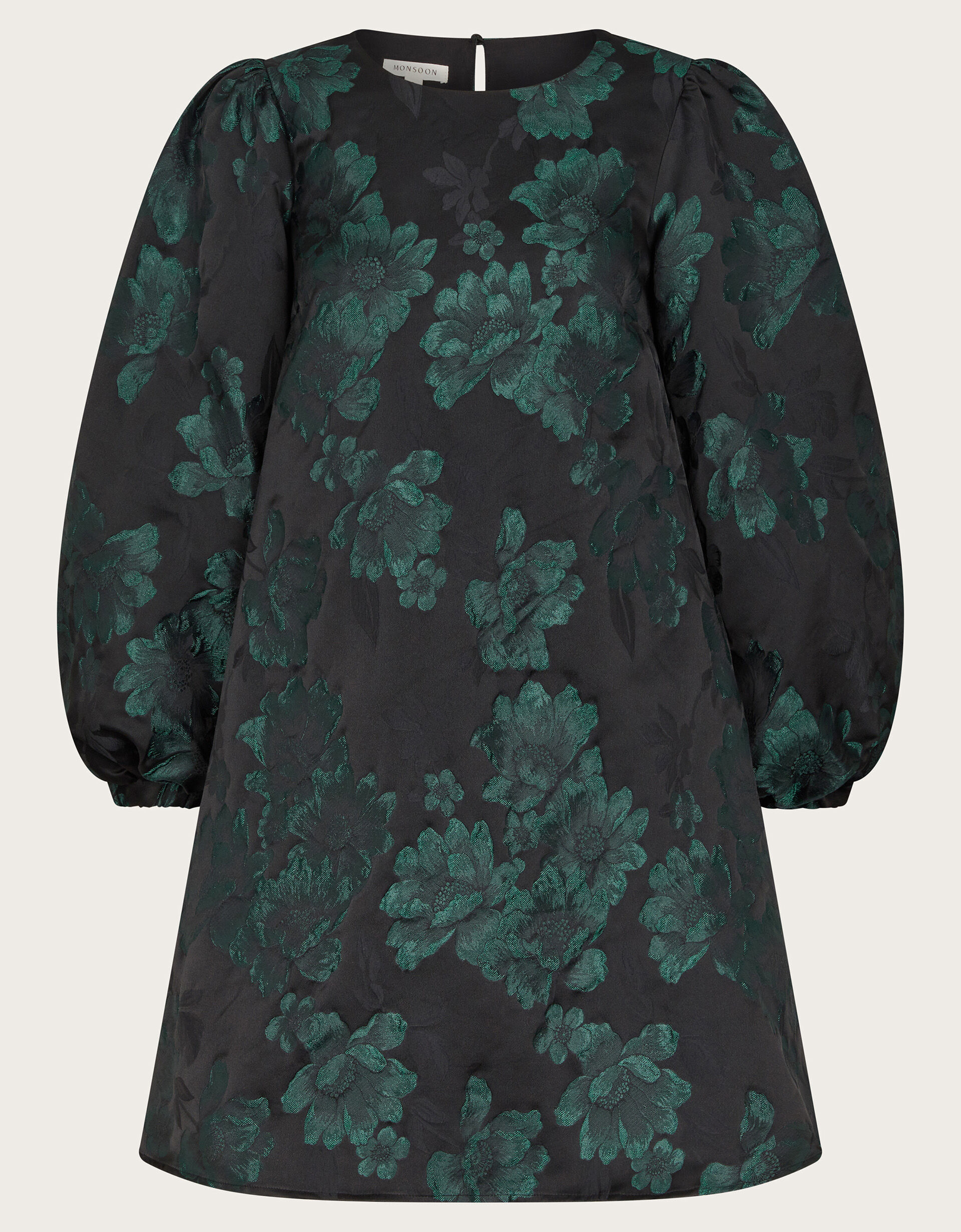 Julie Jacquard Mini Dress Green | Evening Dresses | Monsoon US.