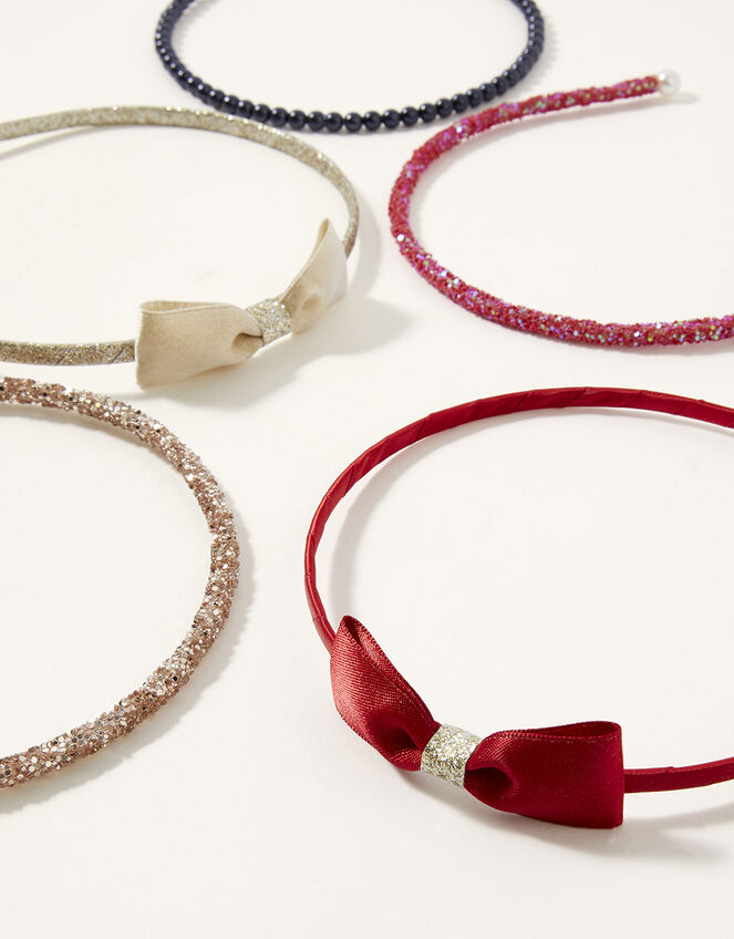 Bow Sparkle Headband Multipack, , large