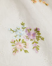 Baby Aria Floral Broderie Dress, Ivory (IVORY), large