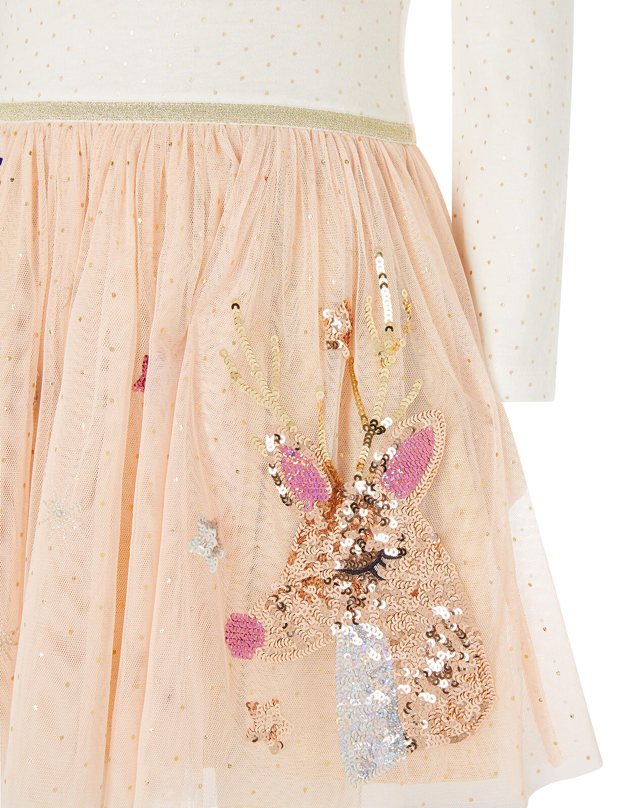XMAS Sequin Reindeer Disco Dress