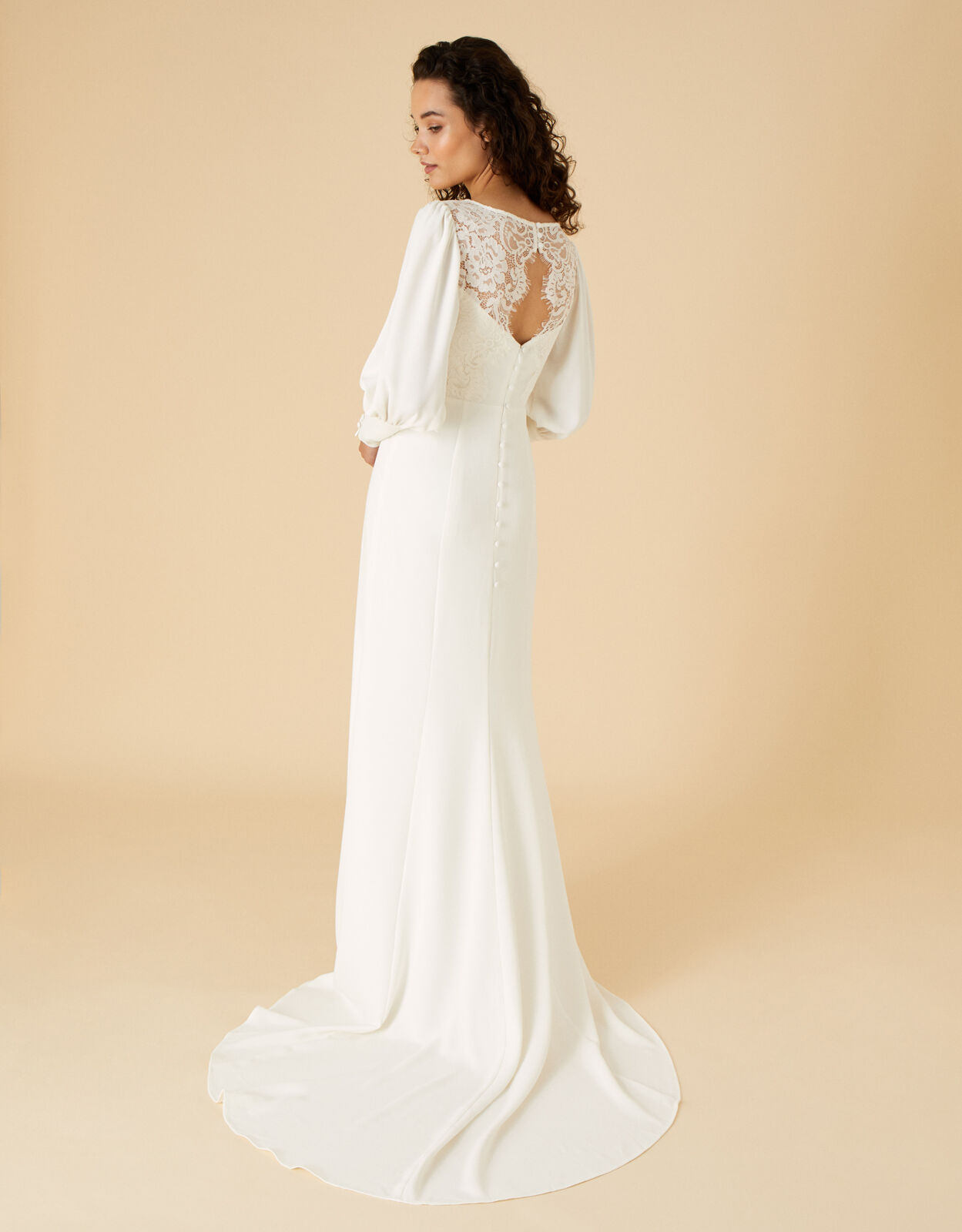 Long sleeve ivory maxi dress sales