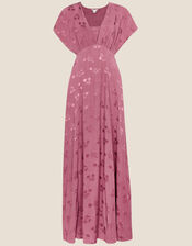 Donna Satin Jacquard Maxi Dress, Pink (ROSE), large