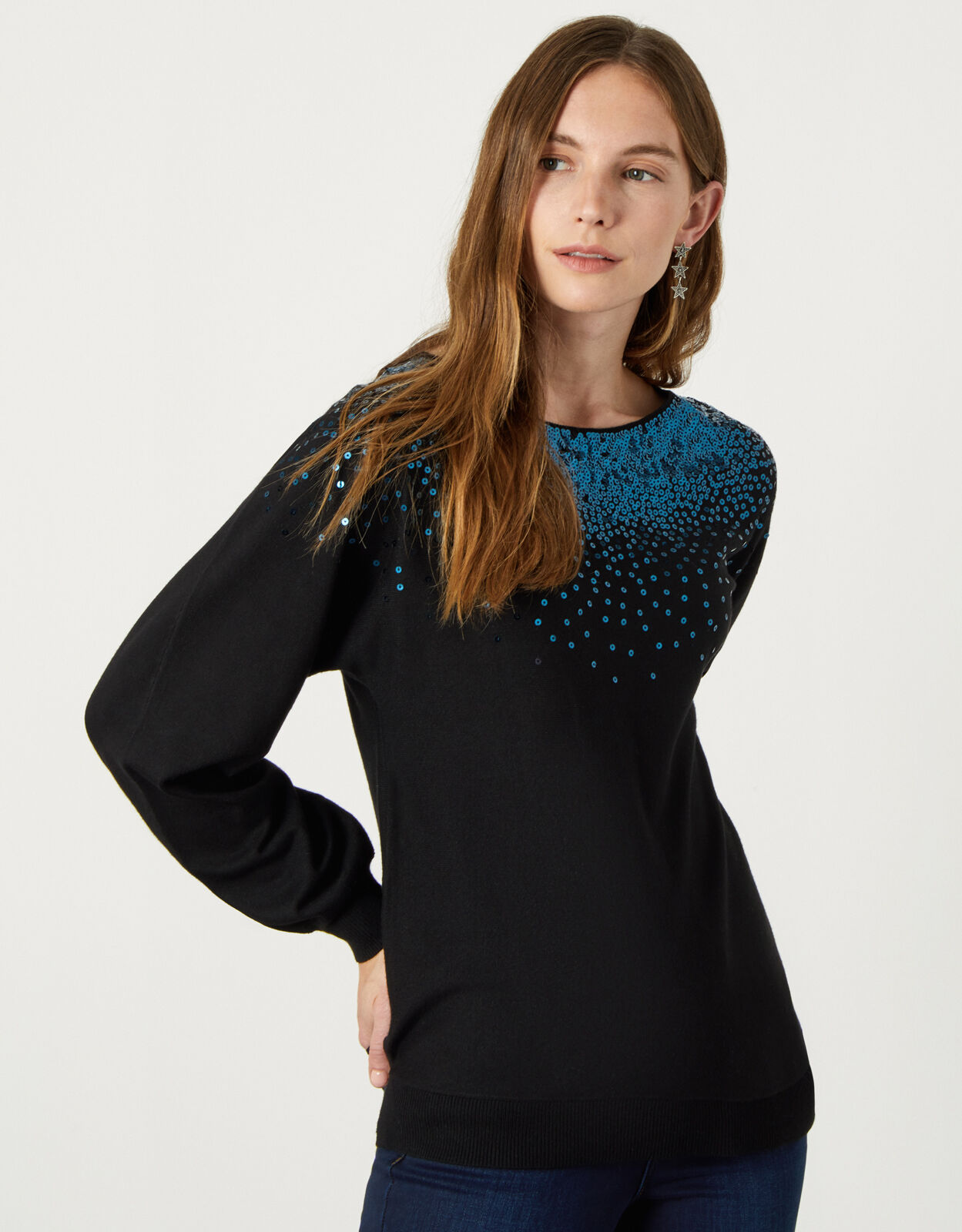 Ladies 2025 sequin jumper