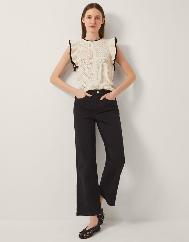 Ruby Wide Leg Jeans, Black (BLACK), large