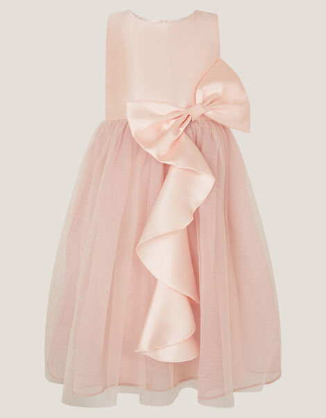 Waterfall Bow Tulle Dress, Pink (PINK), large