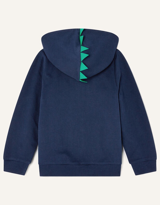 Crocodile 3D Spike Zip Hoodie, Blue (NAVY), large