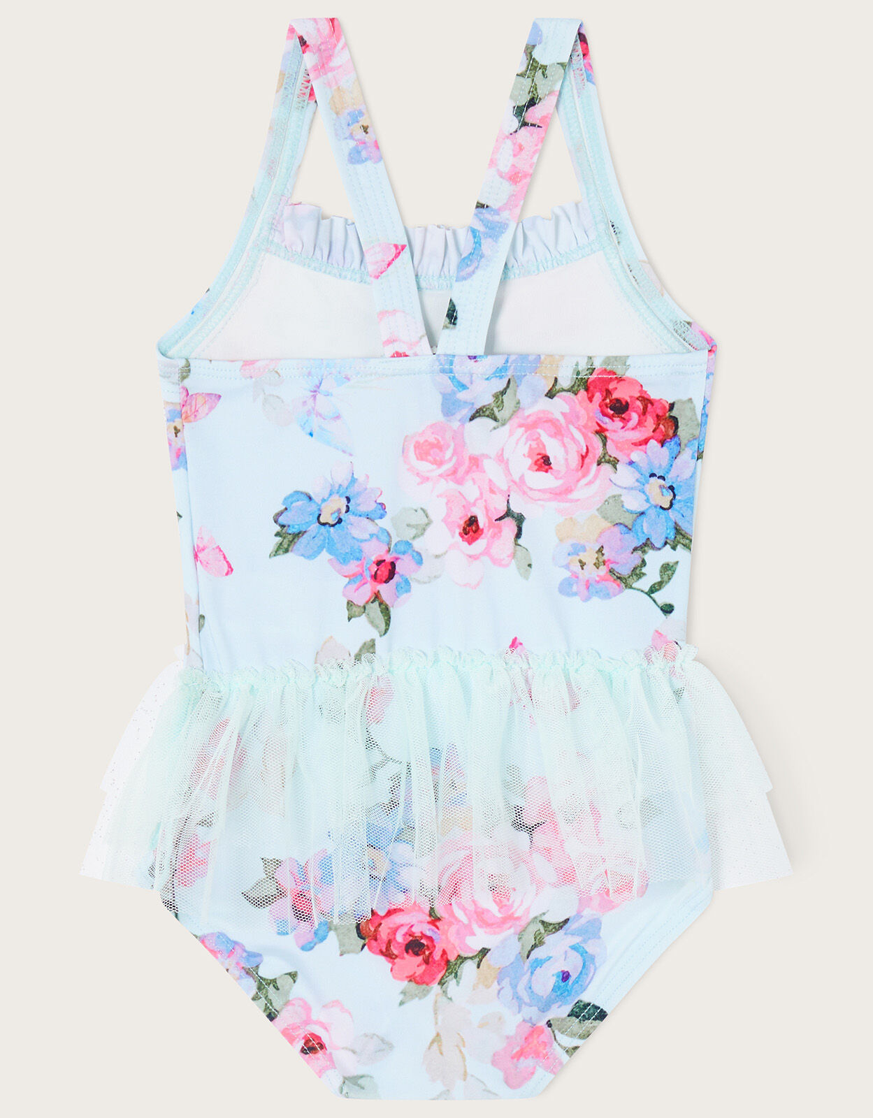Baby Posey Floral Skirt Swimsuit Green