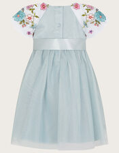 Baby Emzy Embroidered Cape Sleeve Dress, Green (GREEN), large