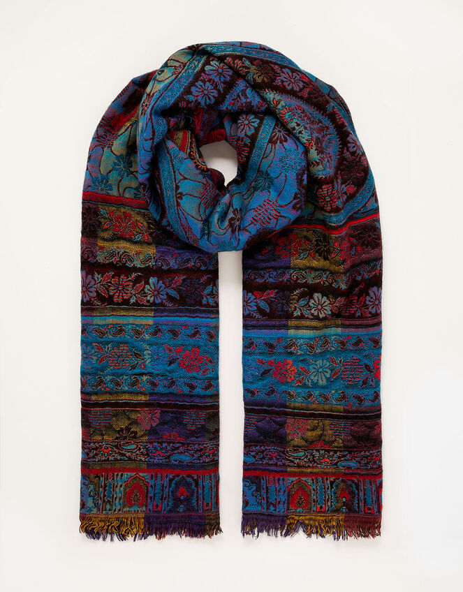 Jewel Jacquard Blanket Scarf, , large