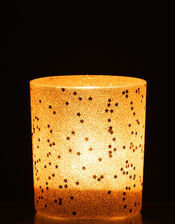 Star and Glitter Tealight Holder, Gold (GOLD), large