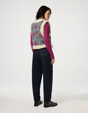 Fabienne Chapot Embroidered Borg Gilet, Multi (MULTI), large