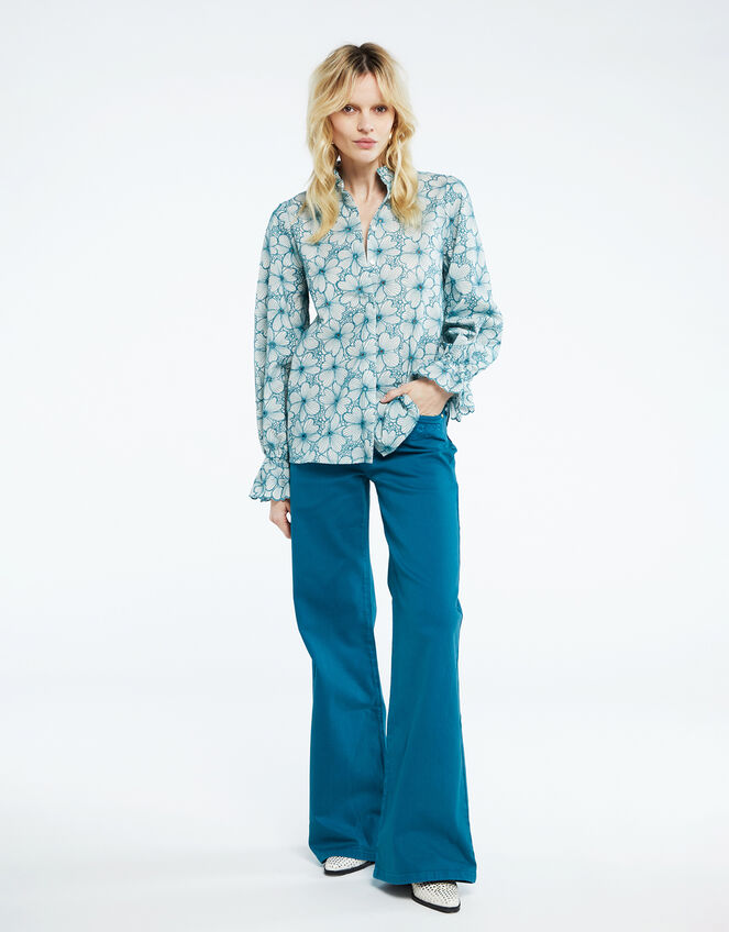 Fabienne Chapot Benoit Blouse, Teal (TEAL), large