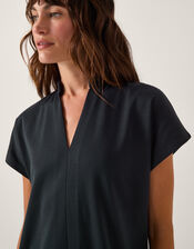 Felly Jersey Cap Sleeve Maxi Dress, Blue (NAVY), large