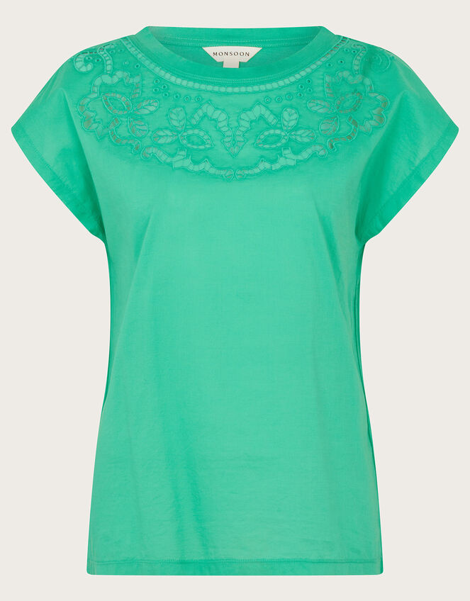 Garcia Cutwork T-Shirt, Green (GREEN), large