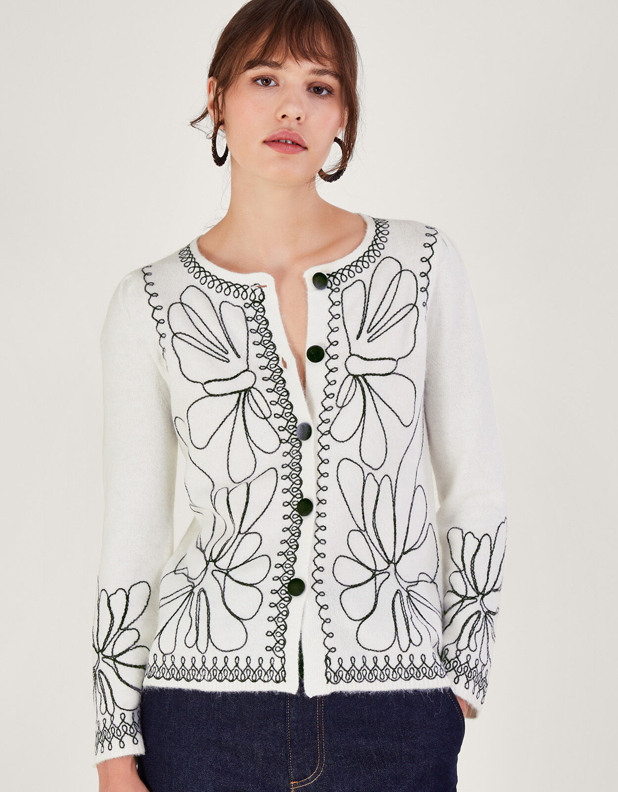 Monsoon ivory cardigan shop