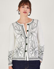 Cora Cornelli Cardigan, Ivory (IVORY), large