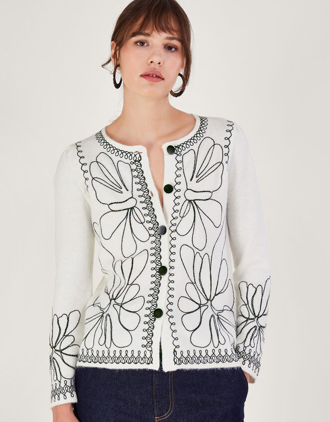 Cora Cornelli Cardigan, Ivory (IVORY), large