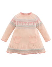 Newborn Baby Swan Knit Dress, Pink (PINK), large