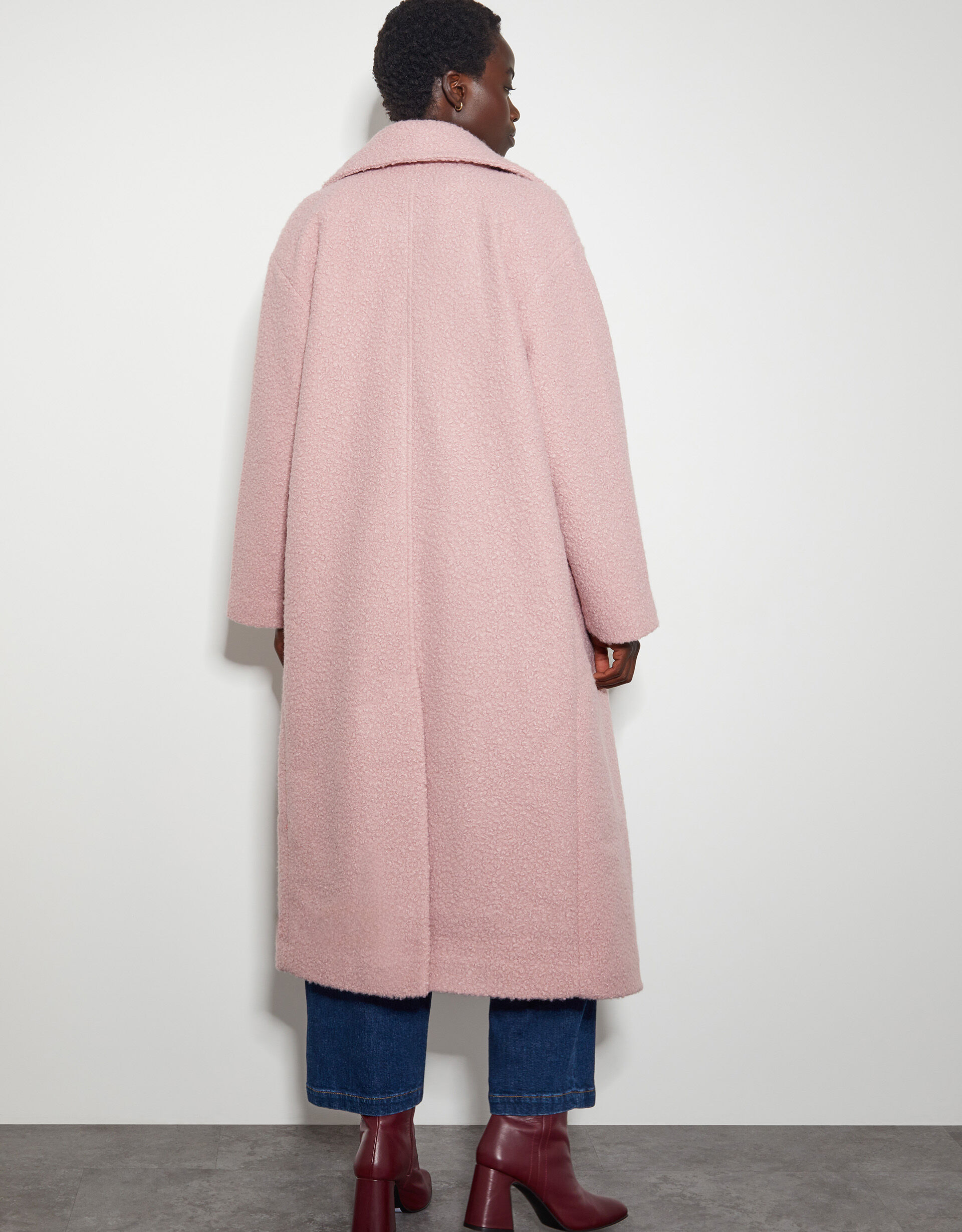 Ophelia Double-Breasted Boucle Coat Pink | Women's Coats | Monsoon US.