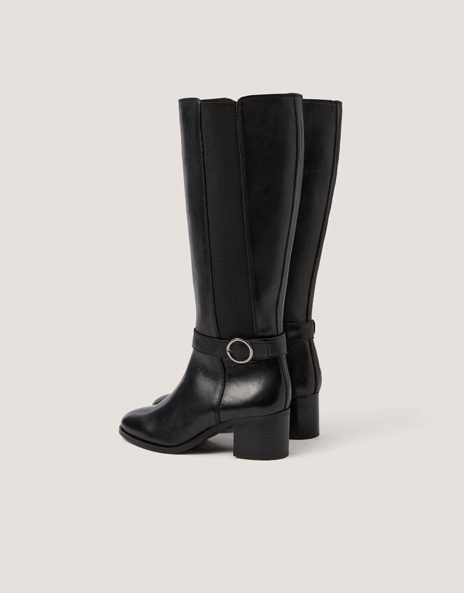 Tori Leather Knee High Boots, Black (BLACK), large