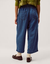 Rhea Tie Front Denim Trousers, Blue (LIGHT AUTHENTIC), large