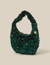 Bow Sequin Velvet Bag, , large