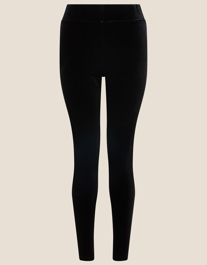 Velvet Leggings, Black (BLACK), large