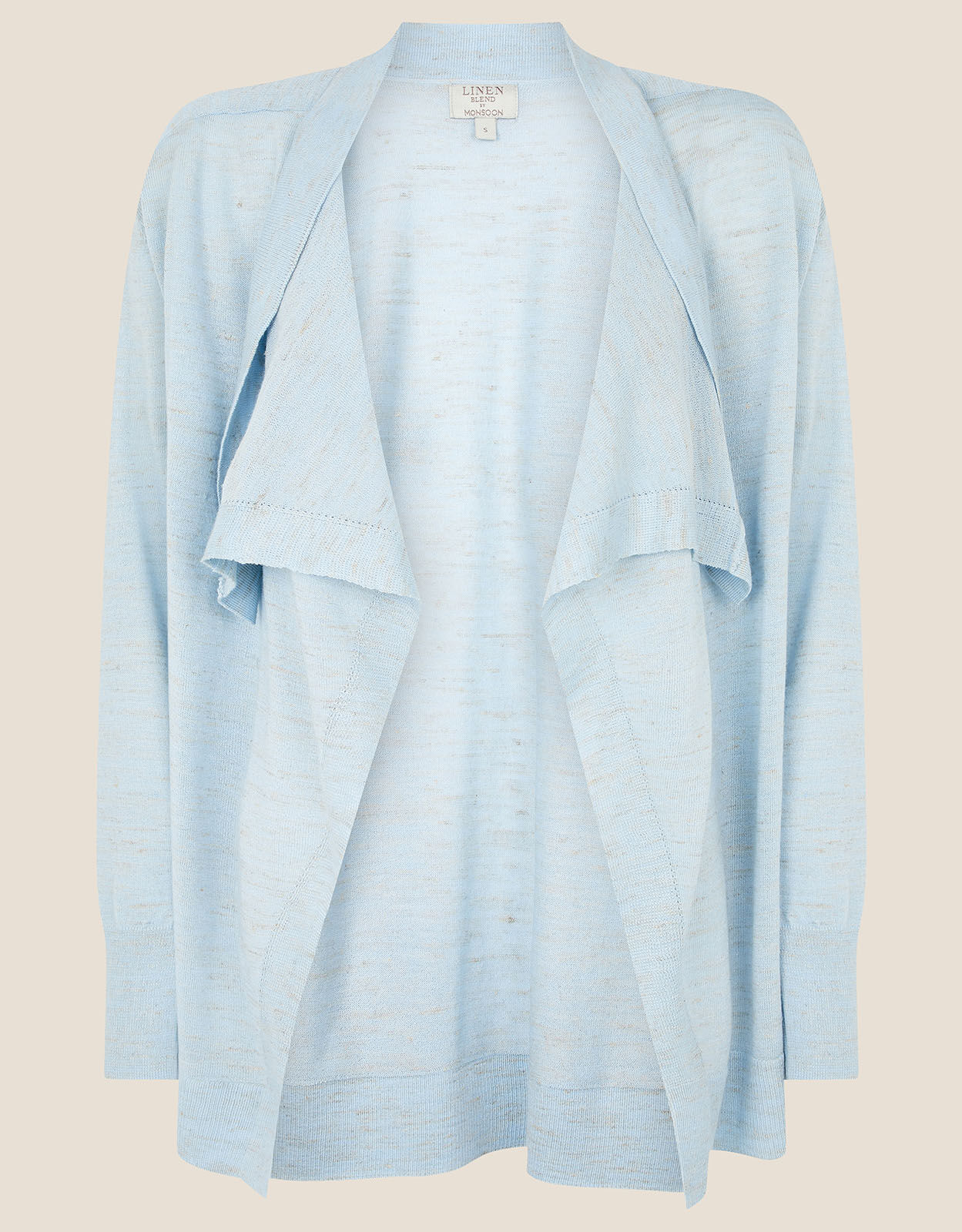 Waterfall Cardigan in Linen Blend Blue