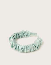 Ruched Satin Headband, , large