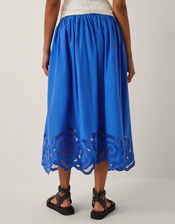Grace Cutwork Midi Skirt , Blue (COBALT), large