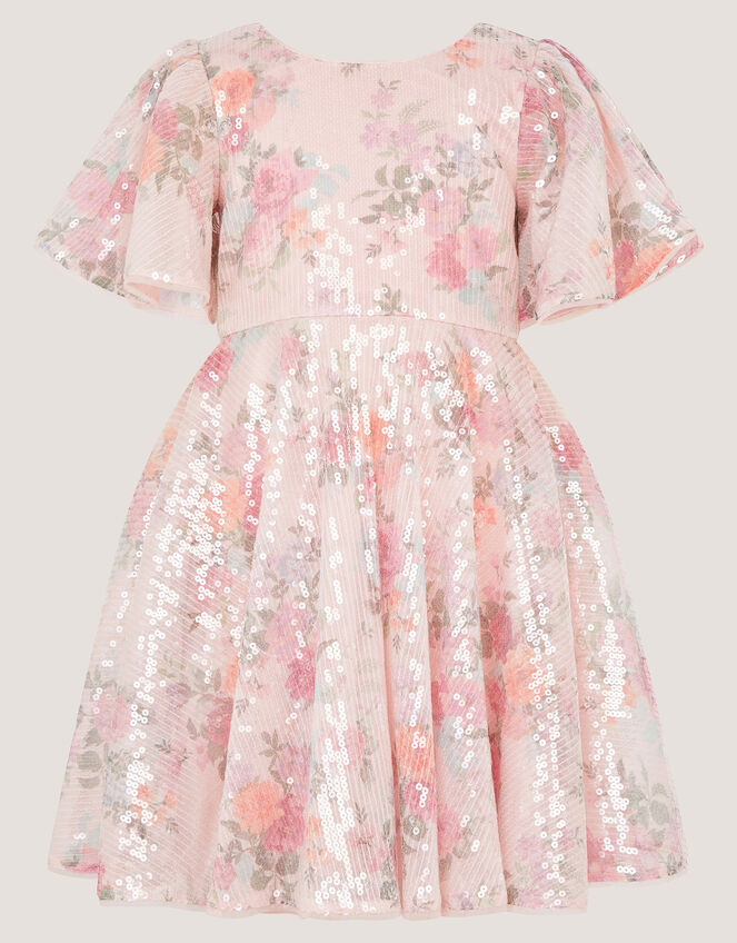 Fern Floral Sequin Party Dress, Multi (MULTI), large