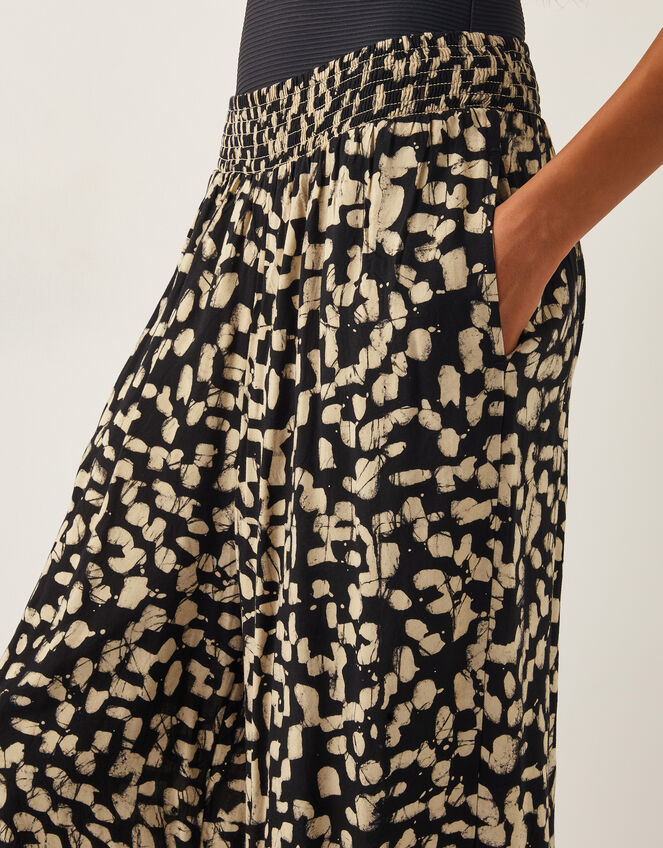 Ania Batik Print Trousers, Black (BLACK), large