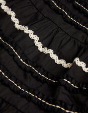 Frilly Ric Rac Sundress, Black (BLACK), large