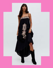 Raffya Sapphire Embroidered Maxi Dress, Blue (NAVY), large