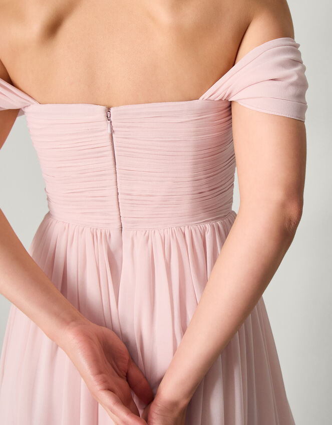 Evelyn Bardot Bridesmaid Dress, Pink (BLUSH), large