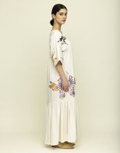 Tallulah & Hope Zoe Embroidered Maxi Dress, Camel (OATMEAL), large