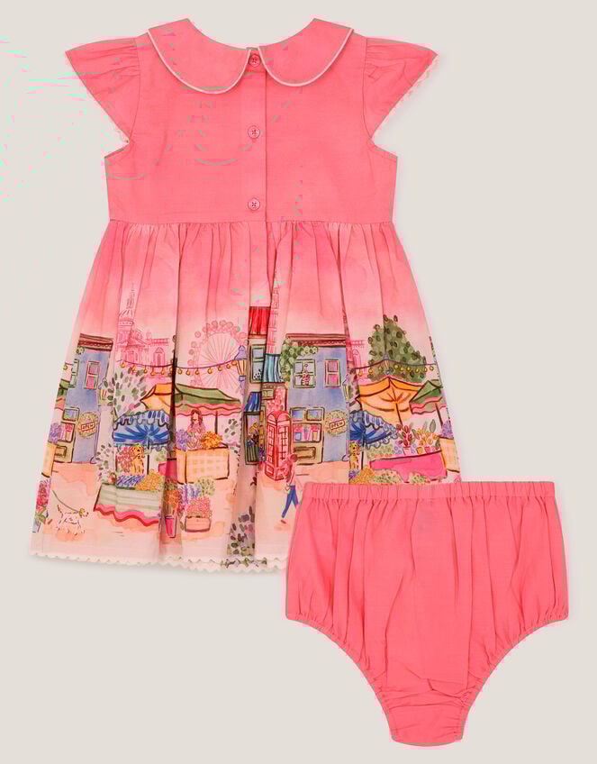 Baby London Skyline Dress & Underwear Set, Pink (PINK), large