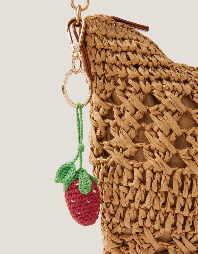 Strawberry Crochet Bag Charm, , large