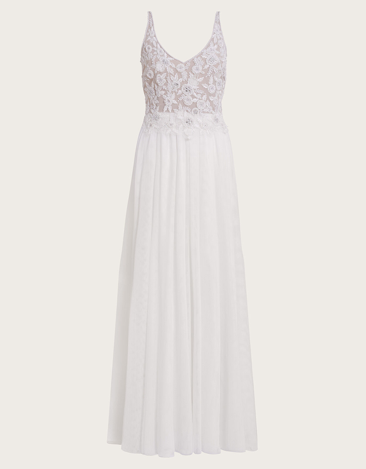 Genoa embroidered maxi wedding dress 2025