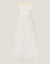 Cynthia Strapless Lace Maxi Dress, Ivory (IVORY), large