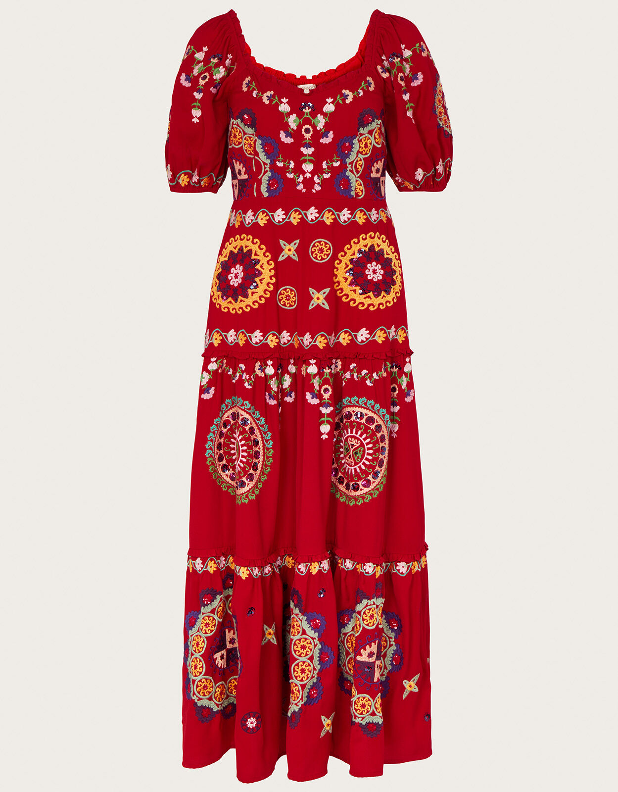 Monsoon red top maxi dress