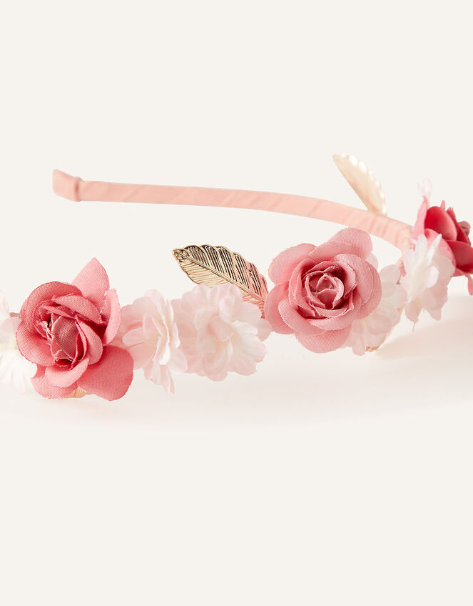 Alicia Flower Leaf Headband, , large
